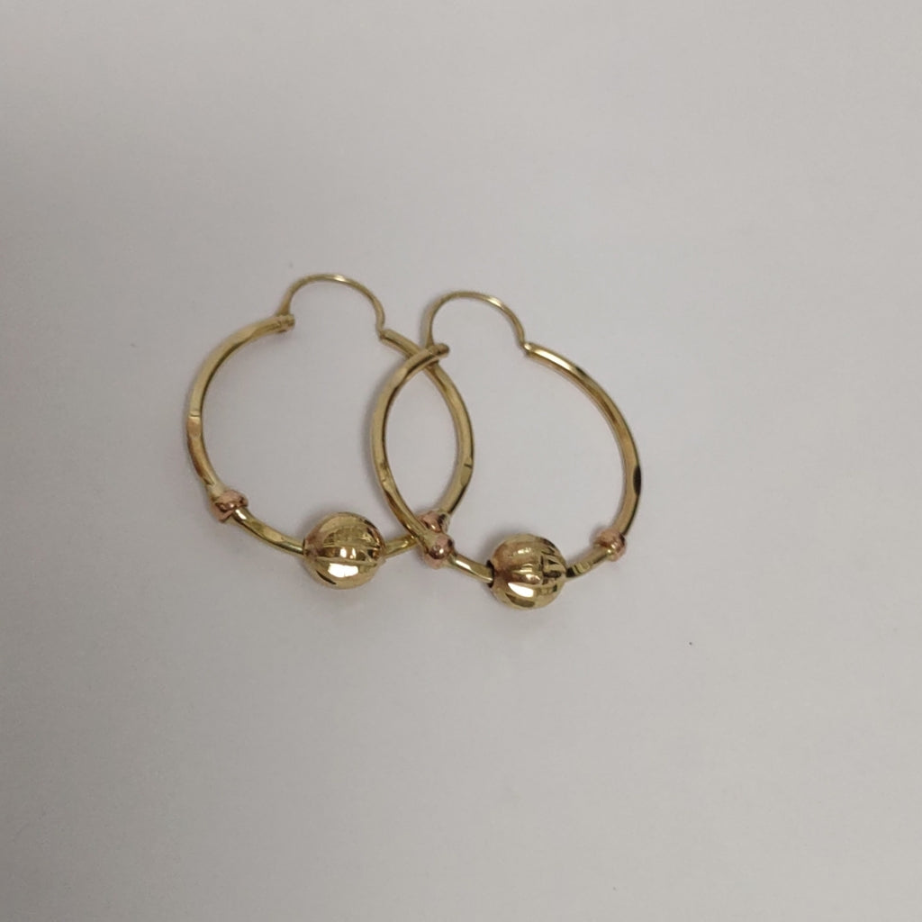 ARRACADAS PAR ORO 14 K 2.4 GRMS (SEMINUEVO)