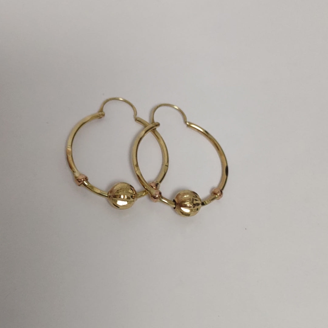 ARRACADAS PAR ORO 14 K 2.4 GRMS (SEMINUEVO)