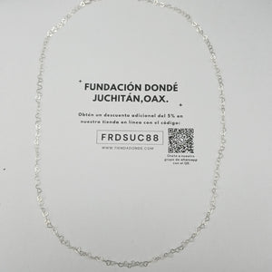 CADENA CORAZONES PLATA .925 55 CM 2.82 GR (NUEVO)