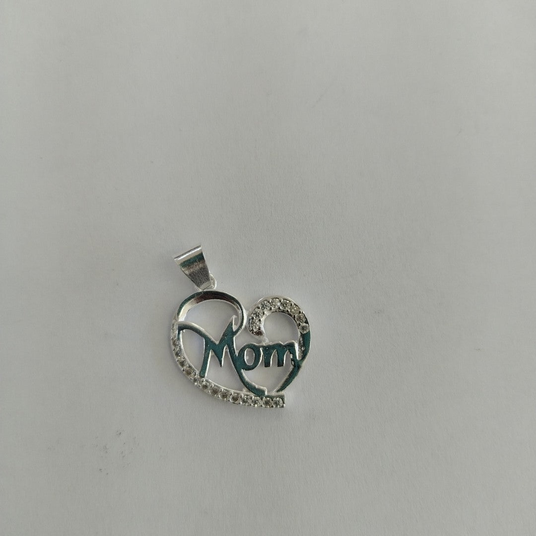 DIJE CORAZON C/CIRCONIAS PLATA .925 3.1 GR (NUEVO)