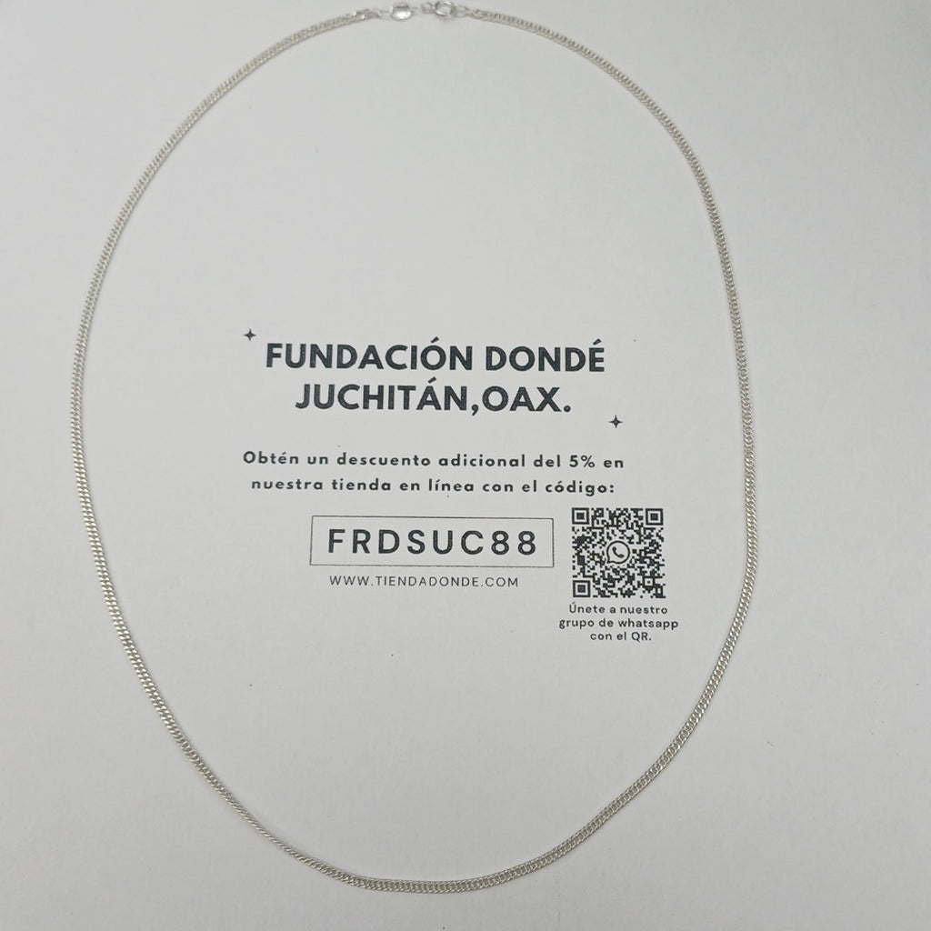 CADENA BARBADA PLATA .925 50 CM 4.12 GR (NUEVO)