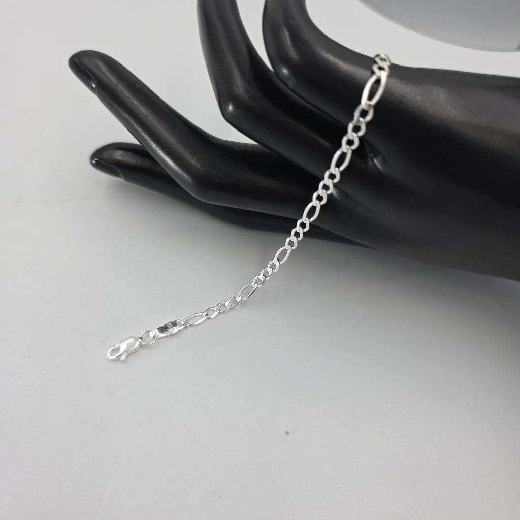 PULSERA TEJIDO 3X1 PLATA .925 21 CM 3.2 GR (NUEVO)
