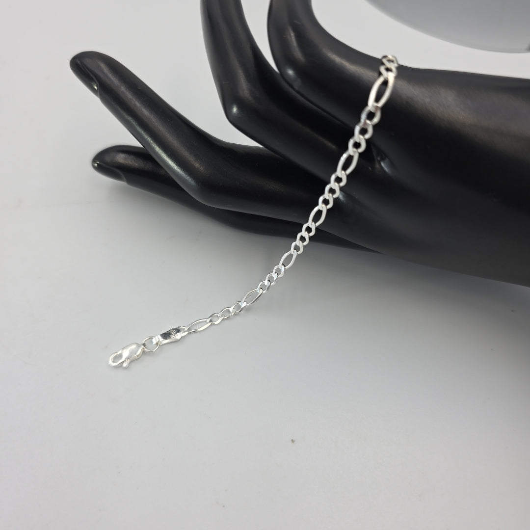 PULSERA TEJIDO 3X1 PLATA .925 21 CM 3.2 GR (NUEVO)