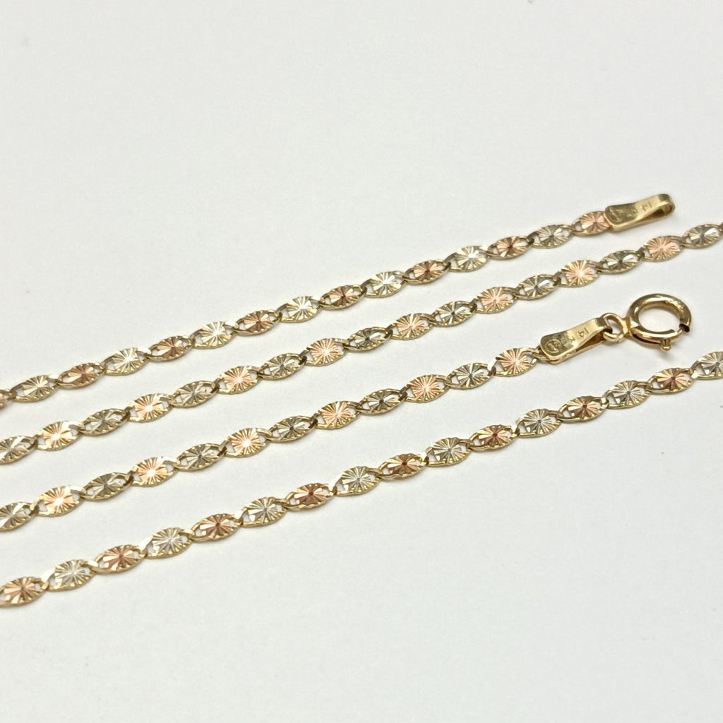 CADENA ORO, ORO COMBINADO 14 K 1.7 GRMS (SEMINUEVO)