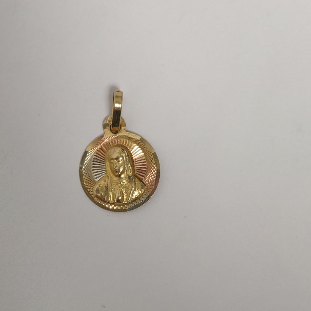 DIJE, MEDALLA RELIGIOSA ORO 14 K 1.3 GRMS (SEMINUEVO)