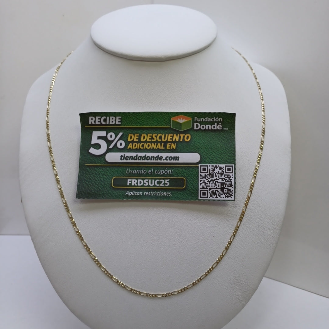 CADENAS TEJIDO 3X1 ORO 10K 55 CM 3.2 GR (NUEVO)
