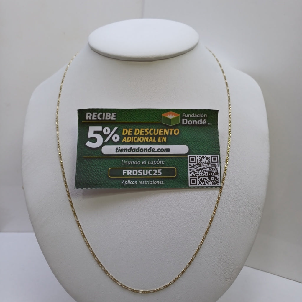 CADENAS TEJIDO 3X1 ORO 14K 55 CM 2.7 GR (NUEVO)