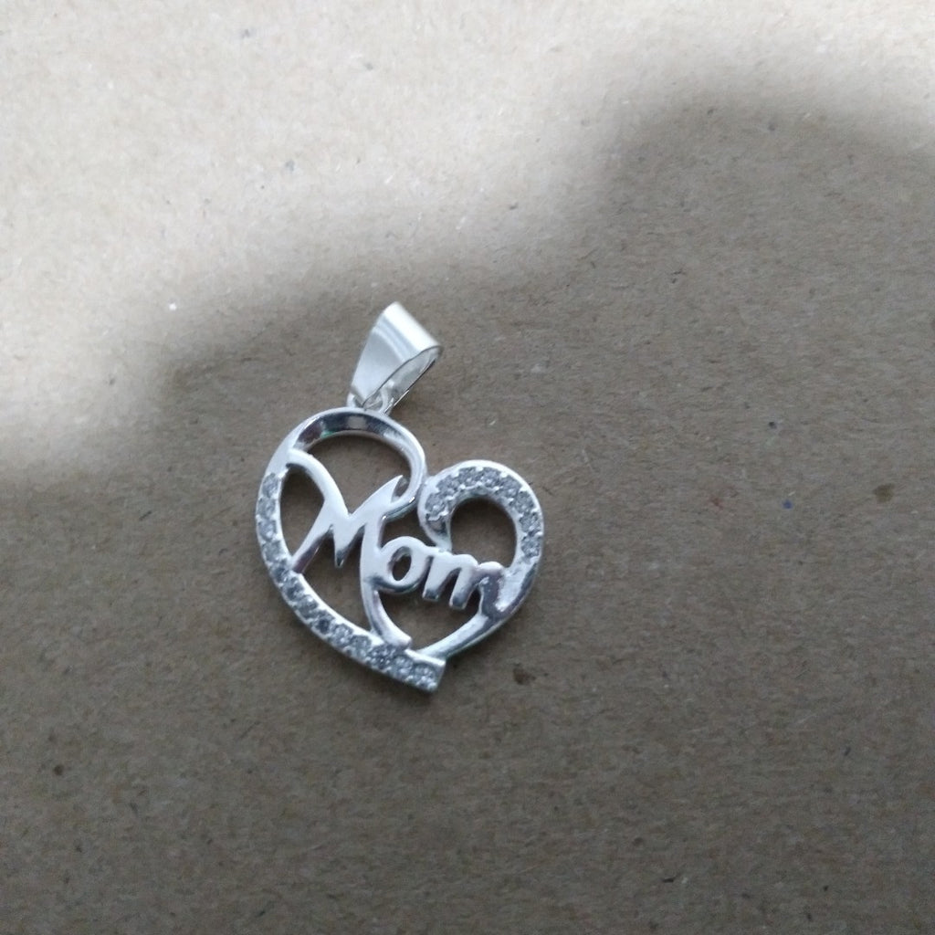 DIJE CORAZON C/CIRCONIAS PLATA .925 3.1 GR (NUEVO)