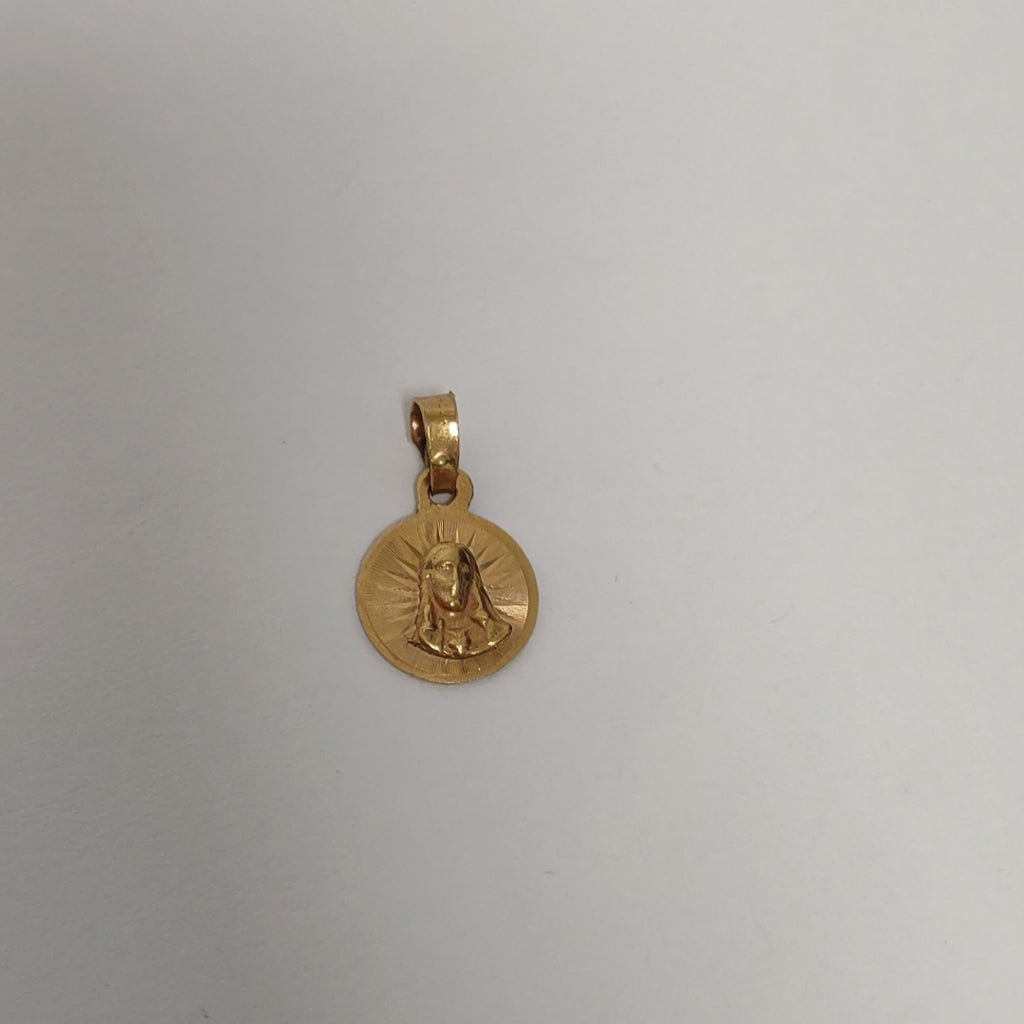 DIJE, MEDALLA RELIGIOSA ORO 14 K 0.9 GRMS (SEMINUEVO)