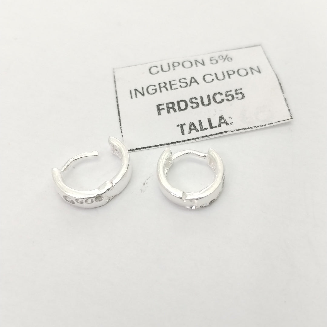 ARRACADAS C/CIRCONIAS PLATA .925 2.4 GR (NUEVO)