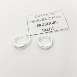 ARRACADAS C/CIRCONIAS PLATA .925 2.4 GR (NUEVO)