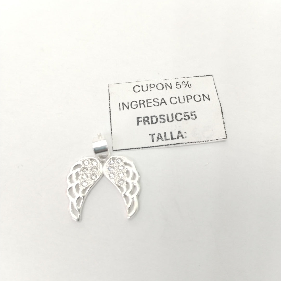 DIJE ALAS C/CIRCONIAS PLATA .925 2.3 GR (NUEVO)