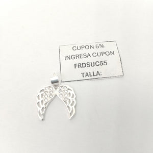 DIJE ALAS C/CIRCONIAS PLATA .925 2.3 GR (NUEVO)