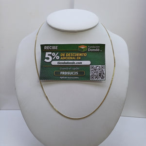 CADENAS TEJIDO BARBADA ORO 10K 50 CM 2.8 GR (NUEVO)