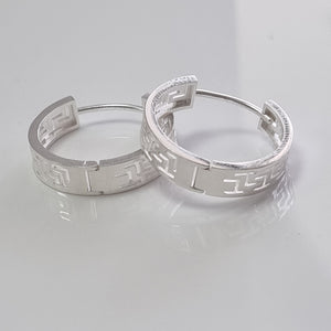 ARETES ARRACADAS GRECAS PLATA .925 4.23 GR (NUEVO)