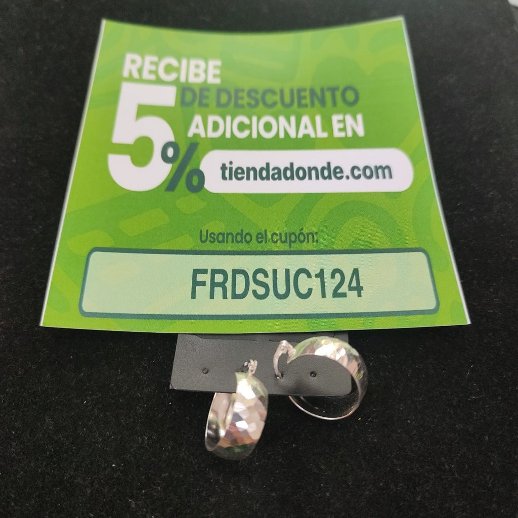 ARETES ARRACADAS FACETADAS PLATA .925 2.8 GR (NUEVO)