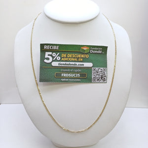 CADENAS TEJIDO BARBADA ORO 10K 55 CM 3.9 GR (NUEVO)