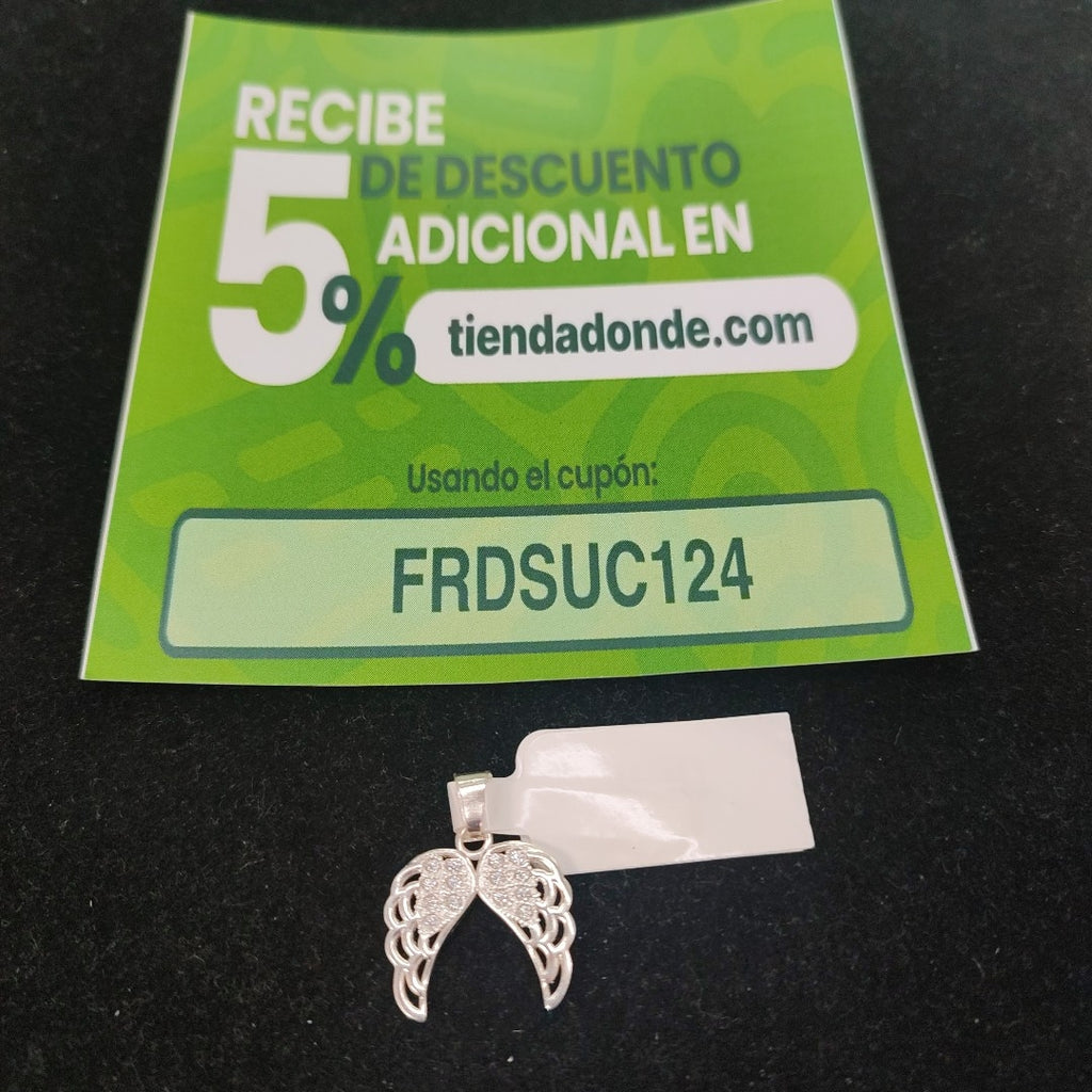 DIJE ALAS C/CIRCONIAS PLATA .925 2.3 GR (NUEVO)