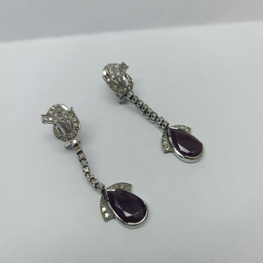 ARETES PAR ORO, ORO BLANCO 14 K 9.5 GRMS (SEMINUEVO)
