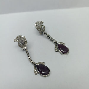 ARETES PAR ORO, ORO BLANCO 14 K 9.5 GRMS (SEMINUEVO)