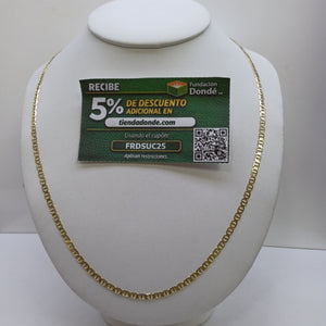 CADENAS TEJIDO MARINERA ORO 14K 60 CM 8.5 GR (NUEVO)