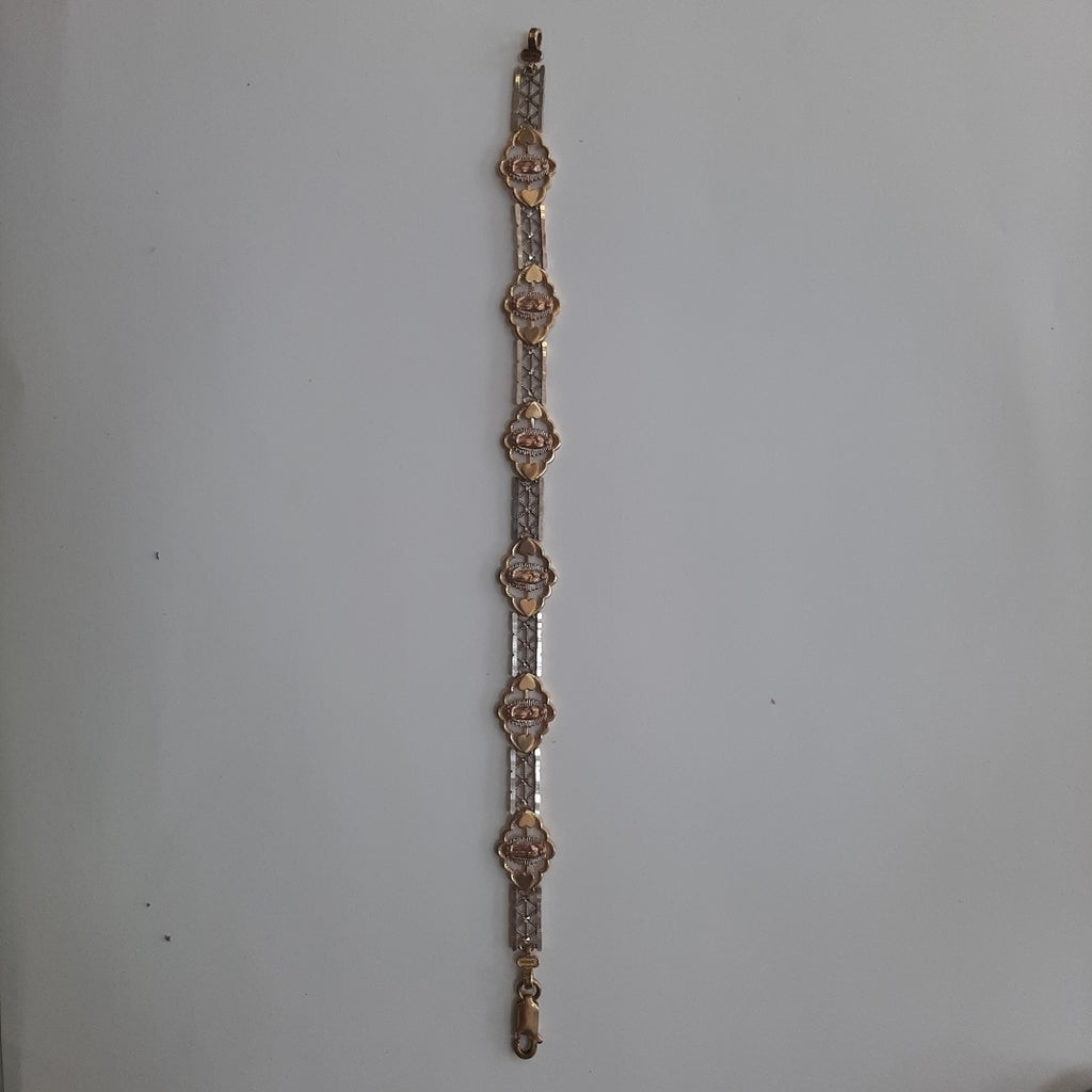 PULSERA ORO COMBINADO 10 K 6.5 GRMS (SEMINUEVO)