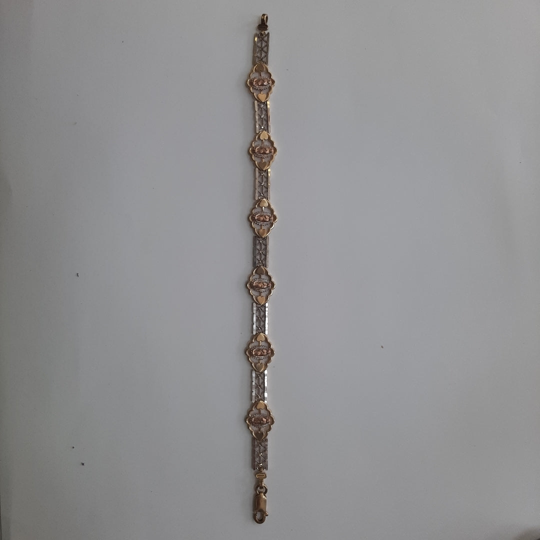 PULSERA ORO COMBINADO 10 K 6.5 GRMS (SEMINUEVO)
