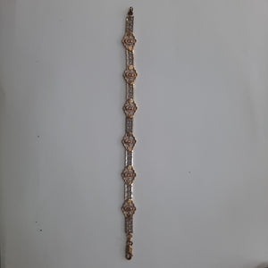 PULSERA ORO COMBINADO 10 K 6.5 GRMS (SEMINUEVO)