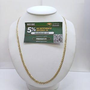 CADENAS BARBADA DIAMANTADA ORO 14K 60 CM 9.5 GR (NUEVO)
