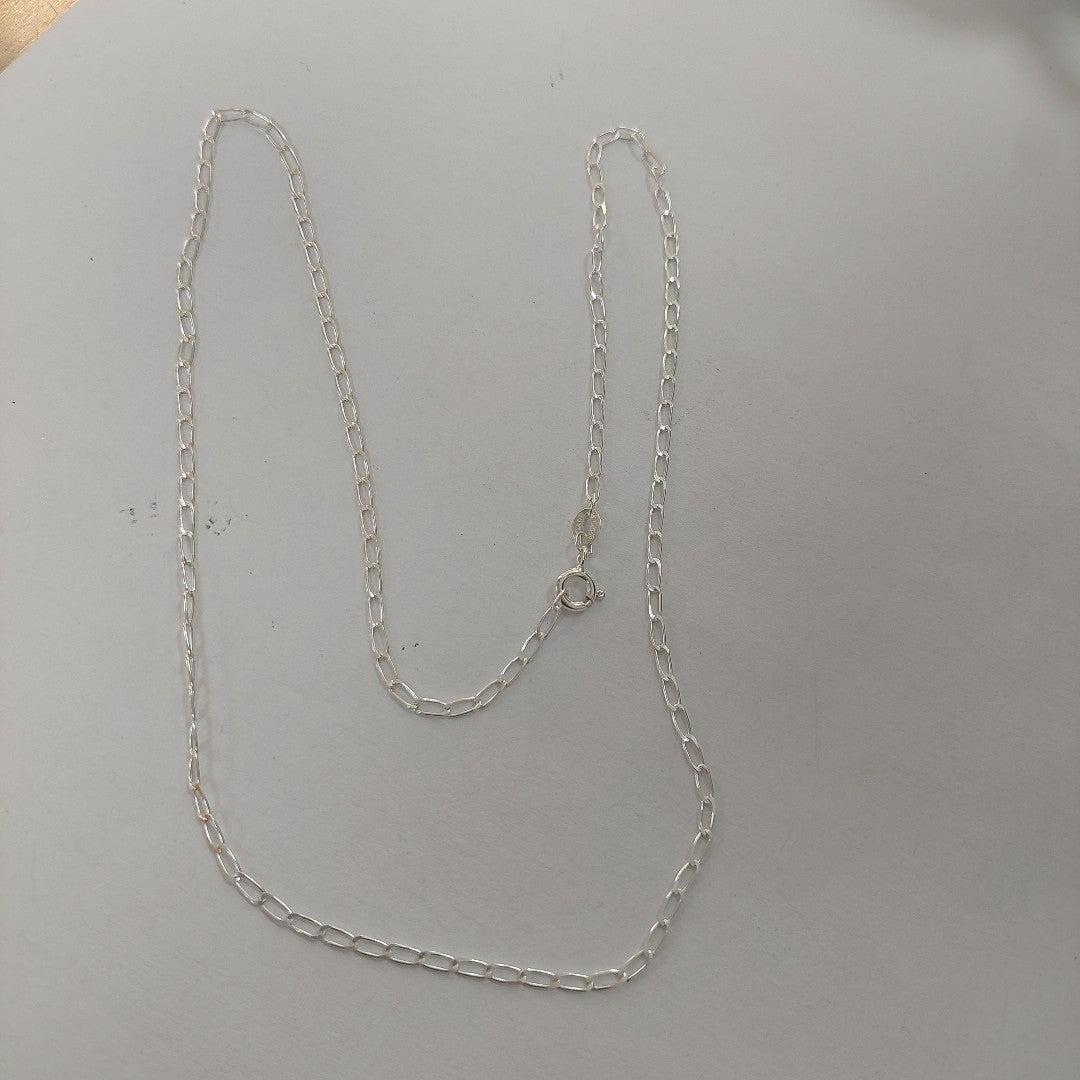 CADENA TEJIDO ESLABONES PLATA .925 50 CM 2.7 GR (NUEVO)