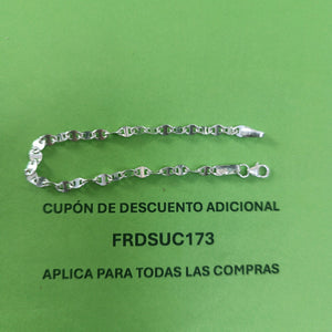PULSERA TEJIDO ESPECIAL PLATA .925 18 CM 3.3 GR (NUEVO)