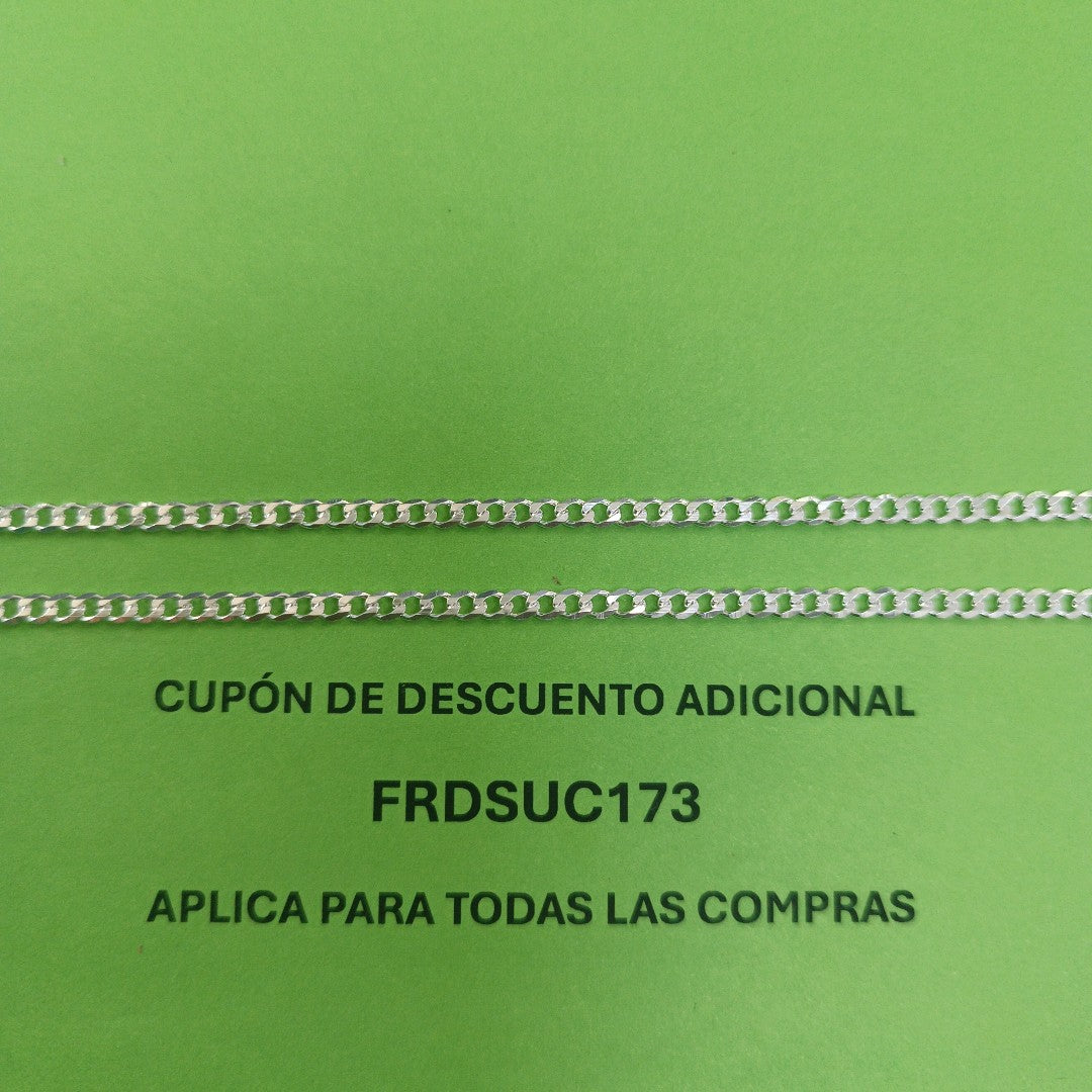 CADENA BARBADA PLATA .925 50 CM 6.92 GR (NUEVO)