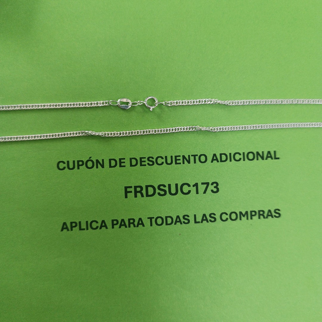CADENA BARBADA PLATA .925 55 CM 4.42 GR (NUEVO)