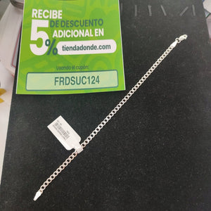 PULSERA BARBADA PLATA .925 21 CM 4.3 GR (NUEVO)