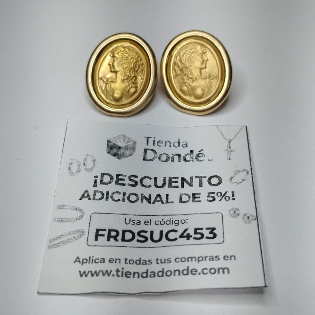 BROQUELES PAR ORO 14 K 5,80 GRMS (SEMINUEVO)