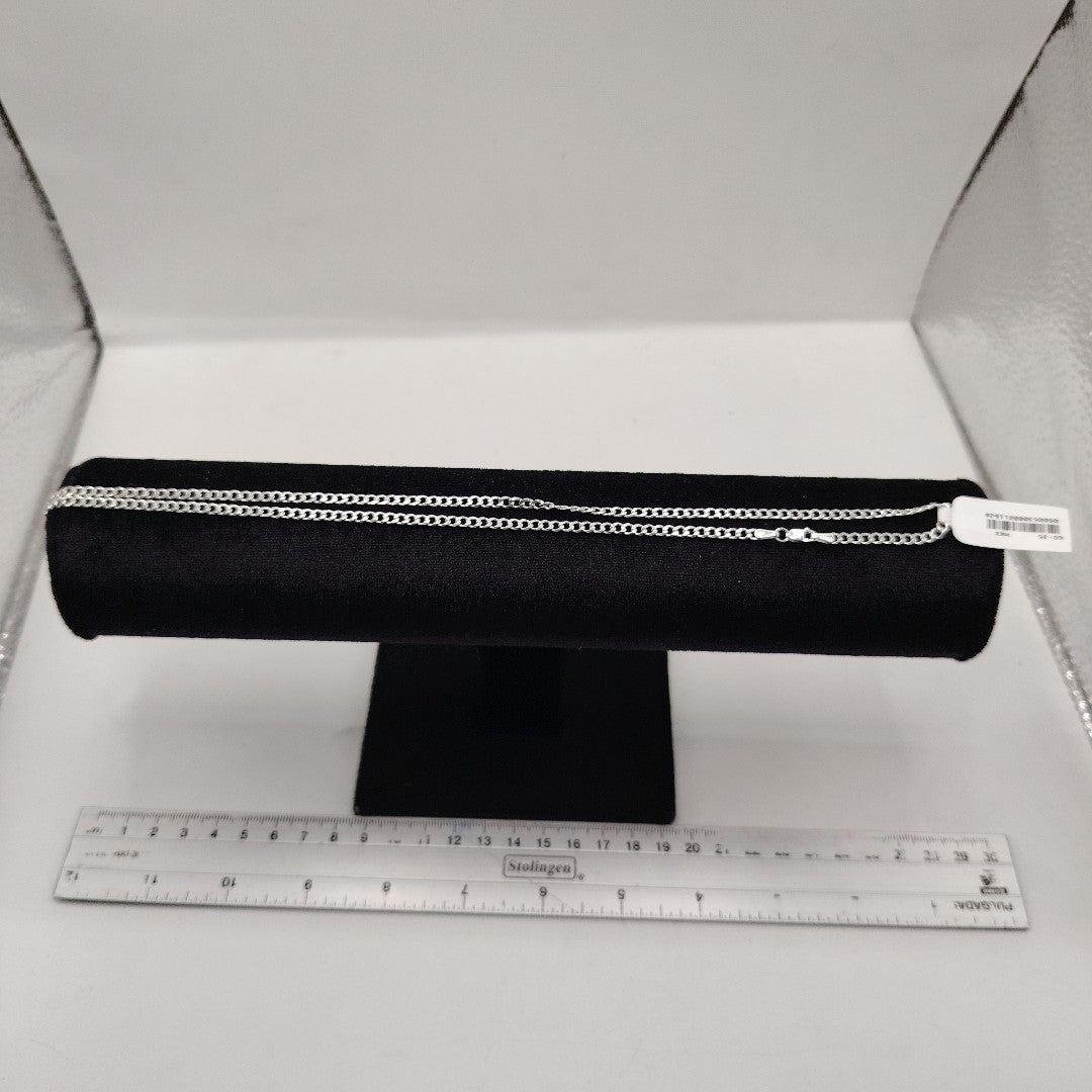 CADENA BARBADA PLATA .925 60 CM 9.32 GR (NUEVO)