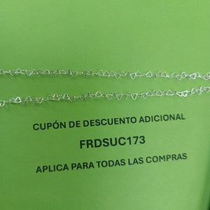 CADENA CORAZONES PLATA .925 55 CM 2.82 GR (NUEVO)