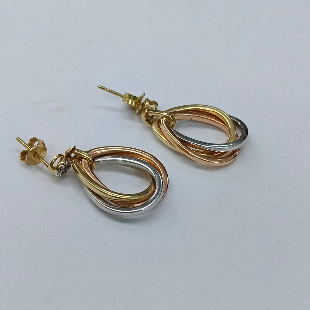 ARETES PAR ORO 14 K 4,10 GRMS (SEMINUEVO)
