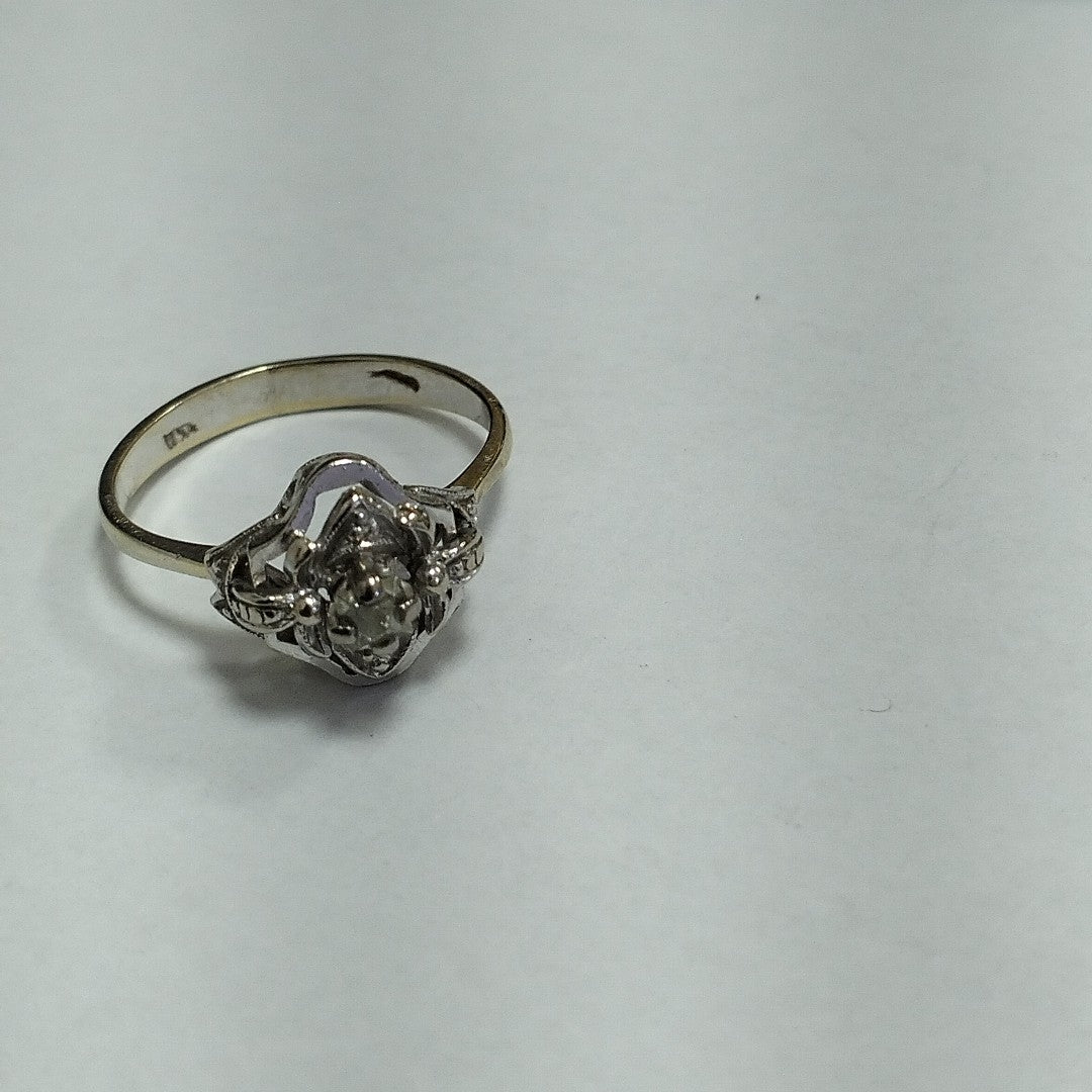 ANILLITO, SOLITARIO ORO BLANCO 14 K 2.9 GRMS (SEMINUEVO)