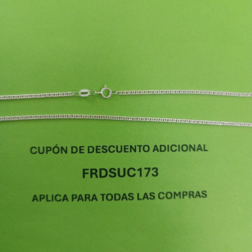 CADENA BARBADA PLATA .925 50 CM 4.12 GR (NUEVO)