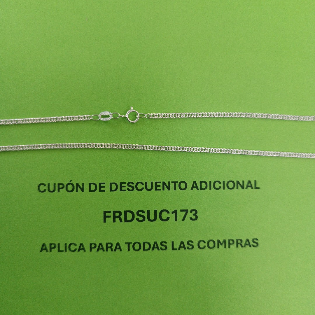 CADENA BARBADA PLATA .925 50 CM 4.12 GR (NUEVO)