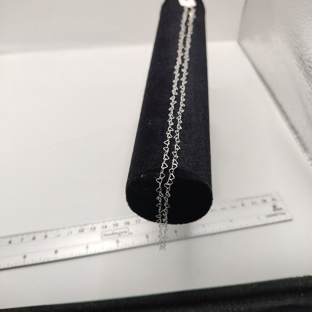 CADENA CORAZONES PLATA .925 60 CM 2.92 GR (NUEVO)