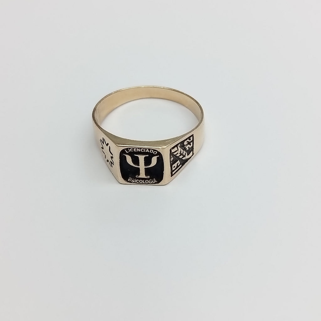 ANILLO DE GRADUACIÓN ORO 10 K 4,40 GRMS (SEMINUEVO)