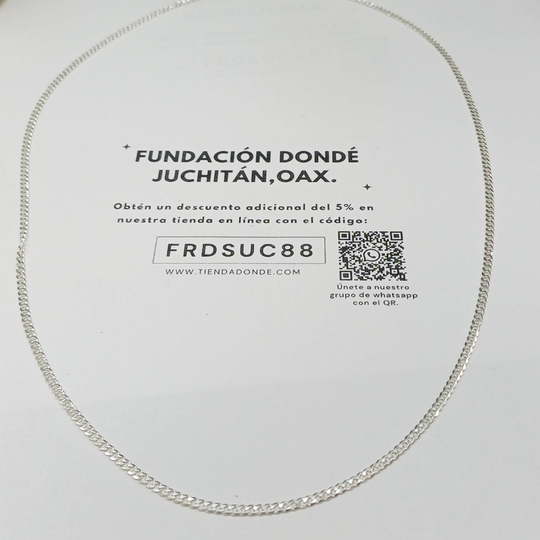 CADENA BARBADA PLATA .925 55 CM 4.93 GR (NUEVO)