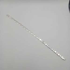 PULSERA TEJIDO ESPEJO PLATA .925 21 CM 7.8 GR (NUEVO)