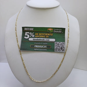 CADENAS TEJIDO FIGARO GUCHI ORO 10K 55 CM 5 GR (NUEVO)
