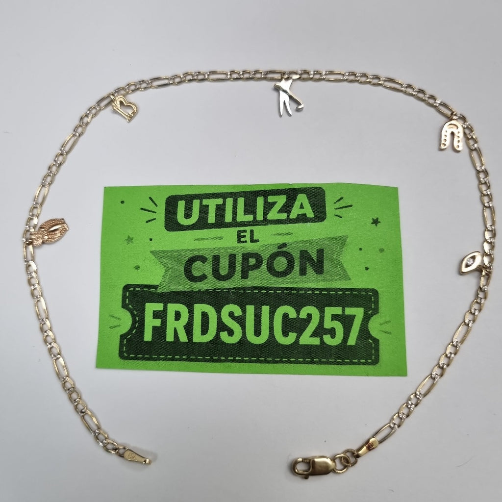 PULSERA ORO, ORO COMBINADO, RODIADO 10 K 3.5 GRMS (SEMINUEVO)