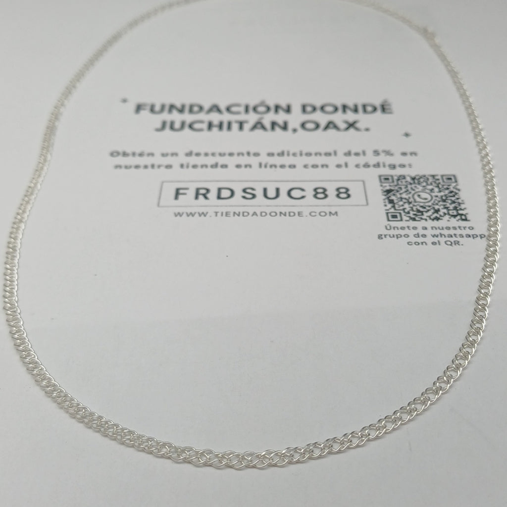 CADENA DOBLE ESLABON PLATA .925 45 CM 3.73 GR (NUEVO)
