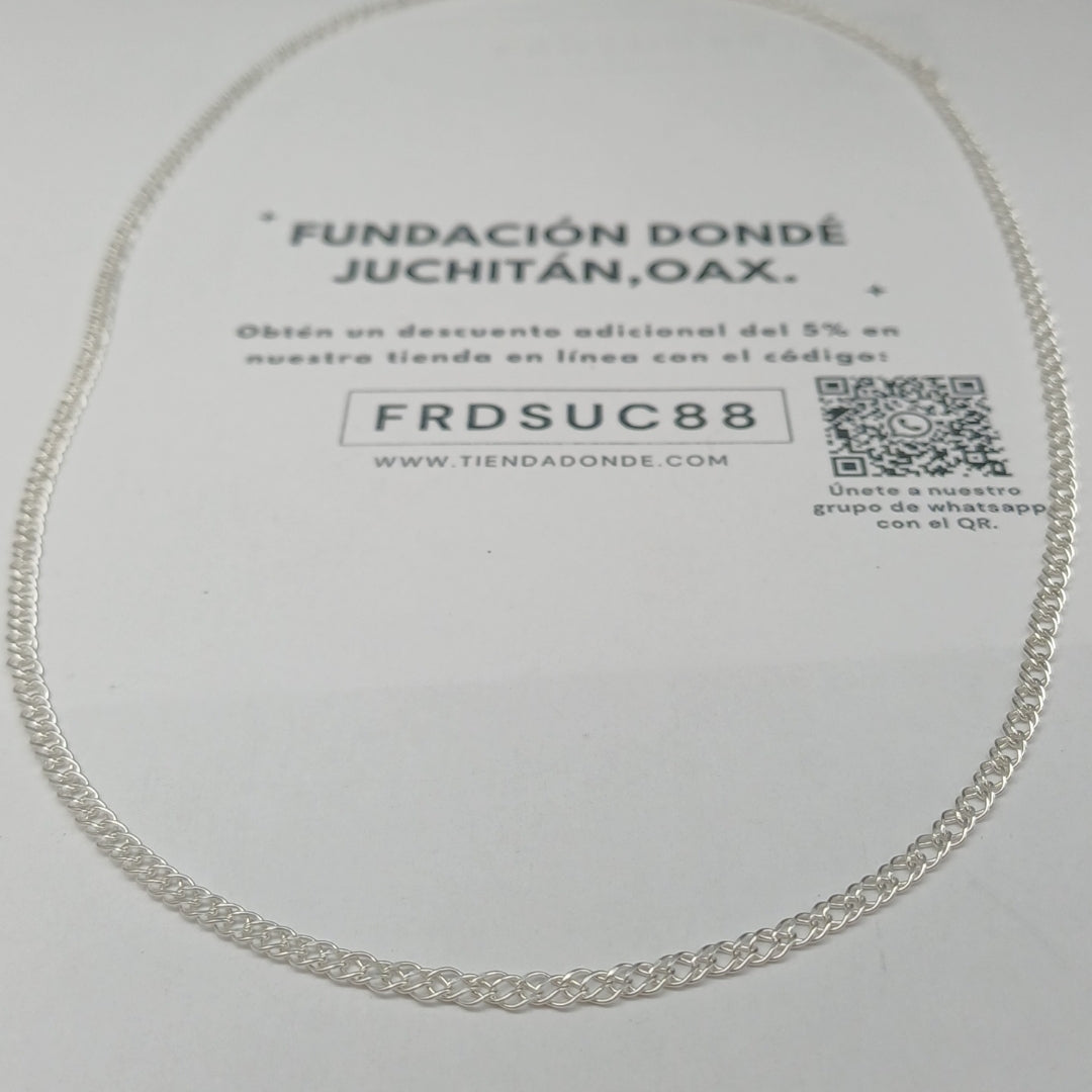CADENA DOBLE ESLABON PLATA .925 45 CM 3.73 GR (NUEVO)
