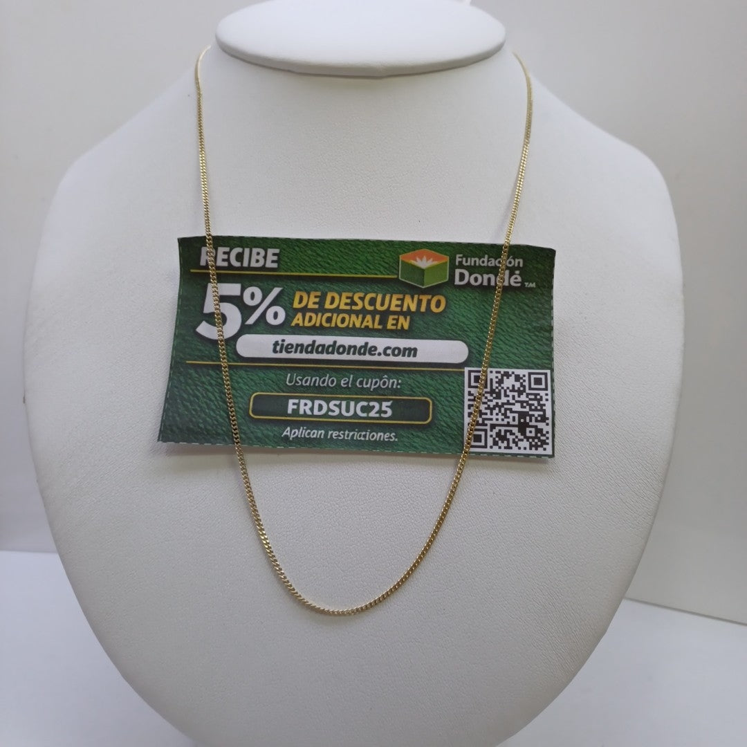 CADENAS TEJIDO BARBADA ORO 10K 50 CM 2.8 GR (NUEVO)